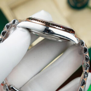 ROLEX DATEJUST REPLICA WATCHES GREY DIAL ROSE WRAPPED GOLD GM FACTORY 41MM 6 ĐỒNG HỒ ROLEX DATEJUST REPLICA 11 MẶT XÁM BỌC VÀNG NHÀ MÁY GM 41MM (1)