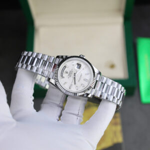 ĐỒNG HỒ ROLEX DAY-DATE BEST COPY MẶT THIÊN THẠCH CỌC SỐ MOISSANITE BAGUETTE 40MM 2 ĐỒNG HỒ ROLEX DAY-DATE BEST COPY MẶT THIÊN THẠCH CỌC SỐ MOISSANITE BAGUETTE 40MM