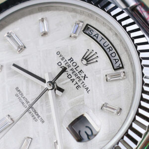 ĐỒNG HỒ ROLEX DAY-DATE BEST COPY MẶT THIÊN THẠCH CỌC SỐ MOISSANITE BAGUETTE 40MM 4 ĐỒNG HỒ ROLEX DAY-DATE BEST COPY MẶT THIÊN THẠCH CỌC SỐ MOISSANITE BAGUETTE 40MM