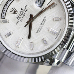 ĐỒNG HỒ ROLEX DAY-DATE BEST COPY MẶT THIÊN THẠCH CỌC SỐ MOISSANITE BAGUETTE 40MM 5 ĐỒNG HỒ ROLEX DAY-DATE BEST COPY MẶT THIÊN THẠCH CỌC SỐ MOISSANITE BAGUETTE 40MM