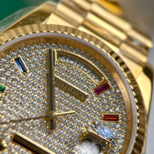 ROLEX DAY-DATE WRAPPED GOLD 18K CUSTOM WATCH PRESIDENT STRAP 36MM 3 ĐỒNG HỒ ROLEX DAY-DATE BỌC VÀNG 18K CHẾ TÁC DÂY PRESIDENT 36MM