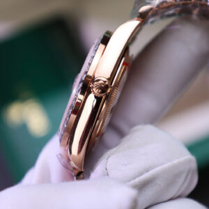 ROLEX DAY-DATE WRAPPED GOLD CUSTOM WATCH DIAMOND MOISSANITE 40MM 7 ĐỒNG HỒ ROLEX DAY-DATE BỌC VÀNG CHẾ TÁC KIM CƯƠNG MOISSANITE 40MM