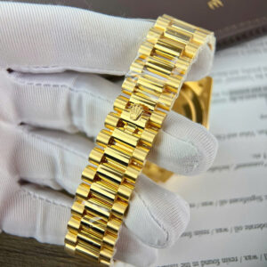 ROLEX DAY-DATE CUSTOM WATCH YELLOW WRAPPED GOLD GREEN DIAL GM FACTORY 40MM 7 ĐỒNG HỒ ROLEX DAY-DATE CHẾ TÁC BỌC VÀNG VÀNG MẶT XANH NHÀ MÁY GM 40MM