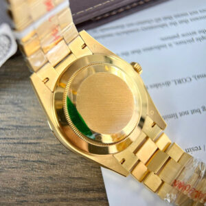 ROLEX DAY-DATE CUSTOM WATCH YELLOW WRAPPED GOLD GREEN DIAL GM FACTORY 40MM 6 ĐỒNG HỒ ROLEX DAY-DATE CHẾ TÁC BỌC VÀNG VÀNG MẶT XANH NHÀ MÁY GM 40MM