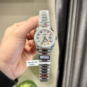 ĐỒNG HỒ ROLEX DAY-DATE CHẾ TÁC KIM CƯƠNG MOISSANITE NHÀ MÁY QF 36MM 1 ĐỒNG HỒ ROLEX DAY-DATE CHẾ TÁC KIM CƯƠNG MOISSANITE NHÀ MÁY QF 36MM