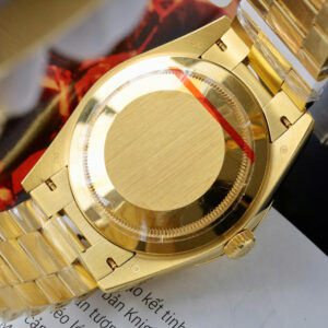 ROLEX DAY-DATE CUSTOM WATCH MOP DIAL WRAPPED GOLD MOISSANITE GM 40MM 7 ĐỒNG HỒ ROLEX DAY-DATE CHẾ TÁC MẶT MOP BỌC VÀNG CỌC SỐ MOISSANITE GM 40MM