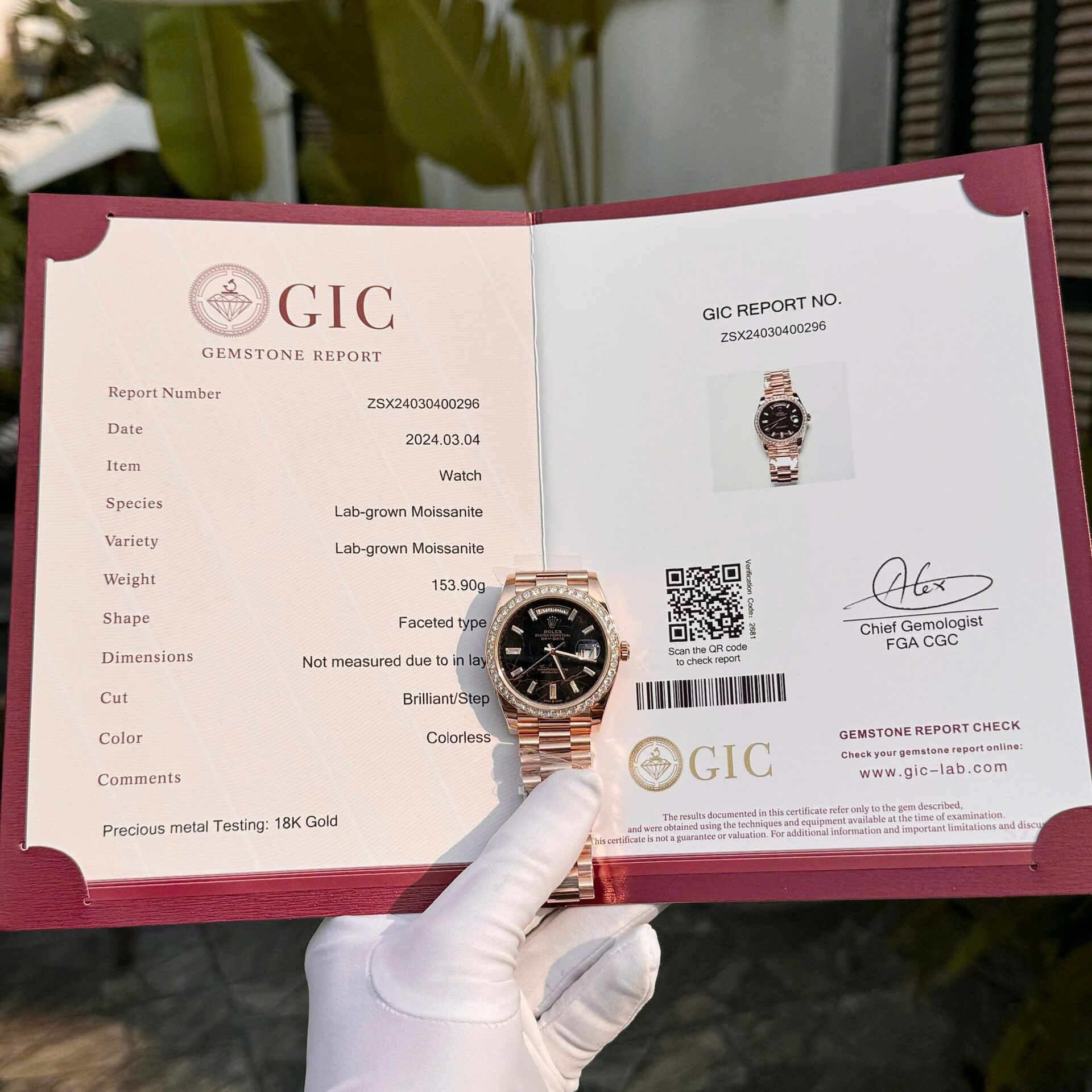 ĐỒNG HỒ ROLEX DAY-DATE CHẾ TÁC MẶT THIÊN THẠCH ĐÍNH MOISSANITE 40MM (5) ĐỒNG HỒ ROLEX DAY-DATE CHẾ TÁC MẶT THIÊN THẠCH ĐÍNH MOISSANITE 40MM