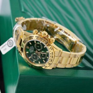 ROLEX DAYTONA WRAPPED GOLD LOKI REPLICA WATCH GREEN DIAL BT 40MM 3 ĐỒNG HỒ ROLEX DAYTONA BỌC VÀNG CHẾ TÁC MẶT XANH NHÀ MÁY BT 40MM
