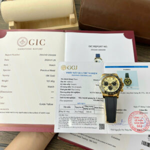 ĐỒNG HỒ ROLEX DAYTONA CHẾ TÁC BỌC VÀNG 18K DÂY CAO SU 40MM (1)