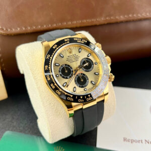 ROLEX DAYTONA CUSTOM WATCHES WRAPPED GOLD 18K RUBBER STRAP 40MM 2 ĐỒNG HỒ ROLEX DAYTONA CHẾ TÁC BỌC VÀNG 18K DÂY CAO SU 40MM (1)
