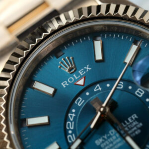 ROLEX SKY-DWELLER 336935 REPLICA WATCH BLUE DIAL WRAPPED GOLD 42MM 4 ĐỒNG HỒ ROLEX SKY-DWELLER 336935 REPLICA WATCH BỌC VÀNG MẶT XANH 42MM