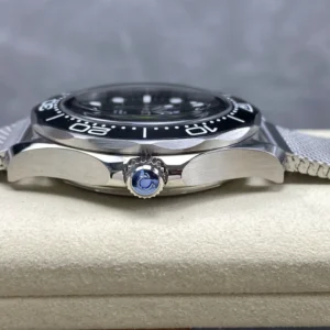 OMEGA SEAMASTER BEST COPY WATCH BLACK DIAL STEEL STRAP VS FACTORY 42MM 4 ĐỒNG HỒ OMEGA SEAMASTER BEST COPY MẶT ĐEN DÂY THÉP VÂN LƯỚI VSF 42MM