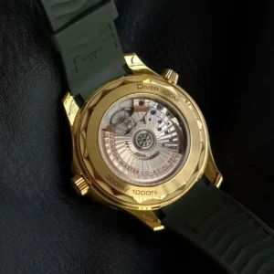 OMEGA SEAMASTER REPLICA WATCH GREEN DIAL CERAMIC BEZEL RUBBER STRAP VSF 42MM 6 ĐỒNG HỒ OMEGA SEAMASTER REPLICA MẶT XANH CERAMIC BEZEL DÂY CAO SU VSF 42MM