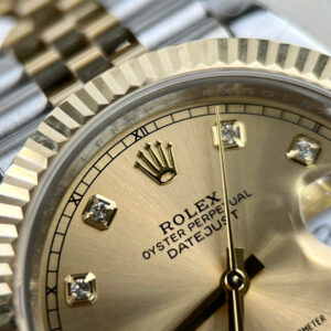 ROLEX DATEJUST BEST REPLICA WATCH WRAPPED GOLD CHAMPAGNE DIAL GM 41MM 4 ĐỒNG HỒ ROLEX DATEJUST BEST REPLICA BỌC VÀNG MẶT CHAMPAGNE NHÀ MÁY GM 41MM