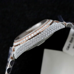 ROLEX DATEJUST CUSTOM WATCH FULL MOISSANITE WRAPPED GOLD 18K 36MM 7 ĐỒNG HỒ ROLEX DATEJUST CHẾ TÁC FULL MOISSANITE BỌC VÀNG 18K 36MM