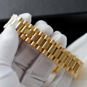 ROLEX DAY-DATE BEST COPY WATCH GREEN DIAL LUMINOUS NUMBER MOISSANITE 36MM 9 ĐỒNG HỒ ROLEX DAY-DATE BEST COPY MẶT XANH CỌC DẠ QUANG BỌC VÀNG MOISSANITE 36MM