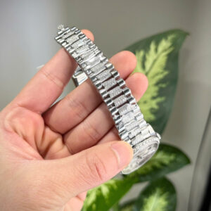 ROLEX DAY-DATE CUSTOM WATCH FULL MOISSANITE BAGUETTE NUMBER 40MM 7 ĐỒNG HỒ ROLEX DAY-DATE CHẾ TÁC MOISSANITE MẶT THIÊN THẠCH CỌC SỐ BAGUETTE 40MM