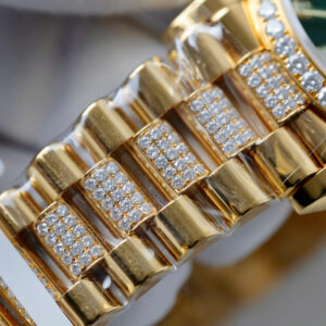 ROLEX DAY-DATE REPLICA WATCHES OMBRE DIAL WRAPPED GOLD MOISSANITE 36MM 8 ĐỒNG HỒ ROLEX DAY-DATE REPLICA MẶT SỐ OMBRE BỌC VÀNG MOISSANITE 36MM