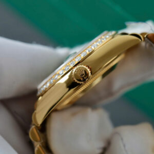 ROLEX DAY-DATE REPLICA WATCHES OMBRE DIAL WRAPPED GOLD MOISSANITE 36MM 6 ĐỒNG HỒ ROLEX DAY-DATE REPLICA MẶT SỐ OMBRE BỌC VÀNG MOISSANITE 36MM