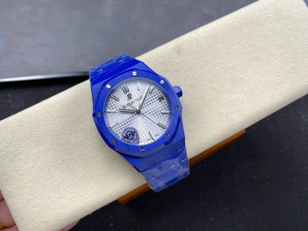 ĐỒNG HỒ AUDEMARS PIGUET ROYAL OAK 15500ST REPLICA GỐM XANH MẶT SỐ TRẮNG APS 41MM (4) ĐỒNG HỒ AUDEMARS PIGUET ROYAL OAK 15500ST REPLICA GỐM XANH MẶT SỐ TRẮNG APS 41MM (1)