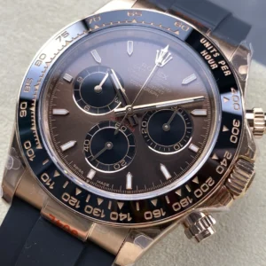 ĐỒNG HỒ ROLEX DAYTONA ROSE GOLD REPLICA MẶT SỐ NÂU NHÀ MÁY Q 40MM 2 ĐỒNG HỒ ROLEX DAYTONA ROSE GOLD REPLICA MẶT SỐ NÂU NHÀ MÁY Q 40MM (1)