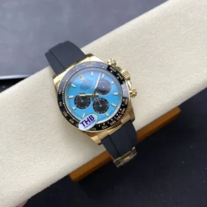 ROLEX DAYTONA YELLOW GOLD REPLICA WATCH TIFFANY DIAL THB FACTORY 40MM 3 DONG HO ROLEX DAYTONA YELLOW GOLD REPLICA MAT SO TIFFANY NHA MAY THB 40MM 2