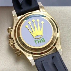 ROLEX DAYTONA YELLOW GOLD REPLICA WATCH TIFFANY DIAL THB FACTORY 40MM 6 DONG HO ROLEX DAYTONA YELLOW GOLD REPLICA MAT SO TIFFANY NHA MAY THB 40MM 6