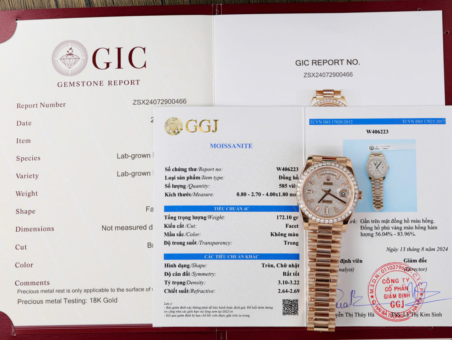 ĐỒNG HỒ ROLEX DAY-DATE BỌC VÀNG 18K CHẾ TÁC MẶT SỐ MOISSANITE 40MM (1) ĐỒNG HỒ ROLEX DAY-DATE BỌC VÀNG 18K CHẾ TÁC MẶT SỐ MOISSANITE 40MM (1)