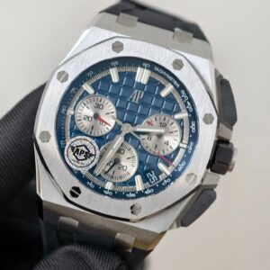 Audemars Piguet Royal Oak Offshore 26420 Best Copies Watches Blue Dial Black Rubber Strap APS Factory 43mm 2 Dong Ho Audemars Piguet Royal Oak Offshore 26240 Rep 11 Mat Xanh Xuong APS 43mm 3