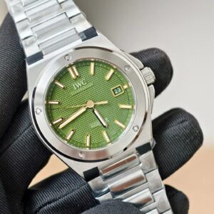 IWC Schaffhausen Ingenieur Best Replica Watches Green Dial V7 Factory 40mm 2 Dong Ho IWC Schaffhausen Ingenieur Rep 11 Cao Cap Mat xanh La Xuong V7 40mm 7