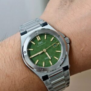 IWC Schaffhausen Ingenieur Best Replica Watches Green Dial V7 Factory 40mm 7 Dong Ho IWC Schaffhausen Ingenieur Rep 11 Cao Cap Mat xanh La Xuong V7 40mm 8