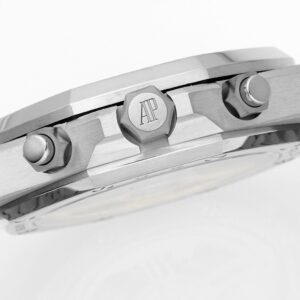 AUDEMARS PIGUET ROYAL OAK 26240 GOOD IMITATION WATCHES FROSTED BLACK GREY DIAL APS FACTORY 41MM 5 DONG HO AUDEMARS PIGUET ROYAL OAK 26240 REP 11 FROSTED MAT SO XAM DEN APS FACTORY 41MM 5