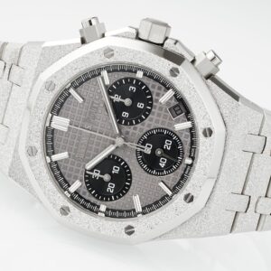 AUDEMARS PIGUET ROYAL OAK 26240 GOOD IMITATION WATCHES FROSTED BLACK GREY DIAL APS FACTORY 41MM 4 DONG HO AUDEMARS PIGUET ROYAL OAK 26240 REP 11 FROSTED MAT SO XAM DEN APS FACTORY 41MM 6