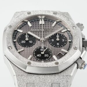 AUDEMARS PIGUET ROYAL OAK 26240 GOOD IMITATION WATCHES FROSTED BLACK GREY DIAL APS FACTORY 41MM 3 DONG HO AUDEMARS PIGUET ROYAL OAK 26240 REP 11 FROSTED MAT SO XAM DEN APS FACTORY 41MM 7