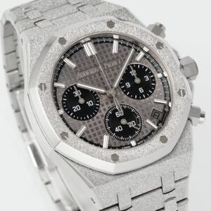 AUDEMARS PIGUET ROYAL OAK 26240 GOOD IMITATION WATCHES FROSTED BLACK GREY DIAL APS FACTORY 41MM 1 DONG HO AUDEMARS PIGUET ROYAL OAK 26240 REP 11 FROSTED MAT SO XAM DEN APS FACTORY 41MM 9