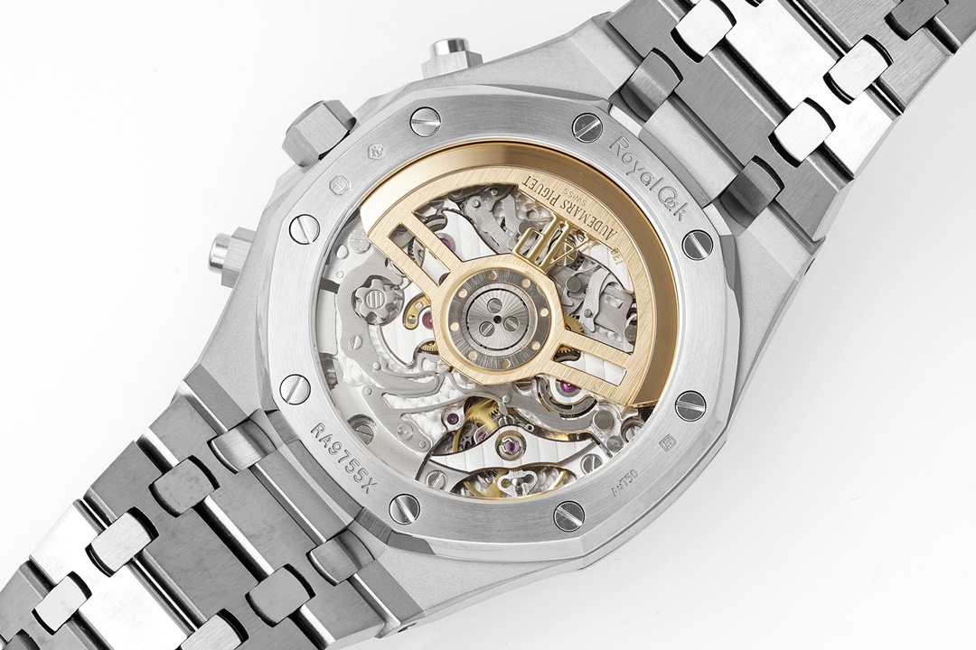 ĐỒNG HỒ AUDEMARS PIGUET ROYAL OAK 26240 REP FROSTED MẶT SỐ MÀU XANH APS FACTORY 41MM (4) DONG HO AUDEMARS PIGUET ROYAL OAK 26240 REP FROSTED MAT SO MAU XANH APS FACTORY 41MM 4
