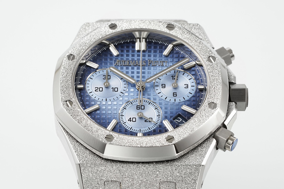 ĐỒNG HỒ AUDEMARS PIGUET ROYAL OAK 26240 REP FROSTED MẶT SỐ MÀU XANH APS FACTORY 41MM (9) DONG HO AUDEMARS PIGUET ROYAL OAK 26240 REP FROSTED MAT SO MAU XANH APS FACTORY 41MM 9