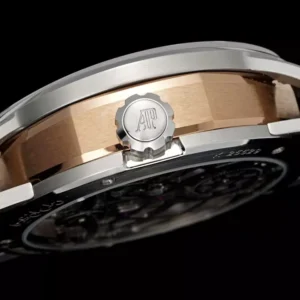 AUDEMARS PIGUET TOURBILLON 26600CR HIGH END WATCH REPLICA OPENWORKED BLACK LEATHER STRAP 41MM 6 DONG HO AUDEMARS PIGUET TOURBILLON 26600CR CHE TAC CAO CAP OPENWORKED DAY DA DEN 41MM 4