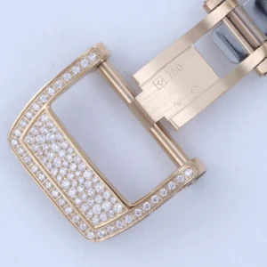 RICHARD MILLE RM07-01 HIGH END WATCH REPLICAS RHINESTONE ROSE GOLD CASE BLACK DIAL RUBBER STRAP ZF FACTORY 36MM 7 DONG HO NU RICHARD MILLE RM07 01 REPLICA CAO CAP DINH DA MAT DEN MA VANG HONG ZF FACTORY 36MM 3