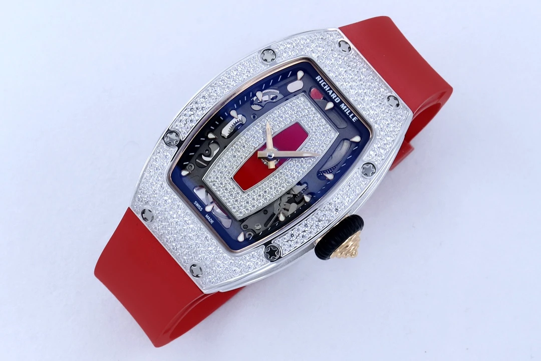 ĐỒNG HỒ NỮ RICHARD MILLE RM07-01 REPLICA CAO CẤP ĐÍNH ĐÁ MẶT ĐỎ ZF FACTORY 36MM (8) DONG HO NU RICHARD MILLE RM07 01 REPLICA CAO CAP DINH DA MAT DO ZF FACTORY 36MM 8