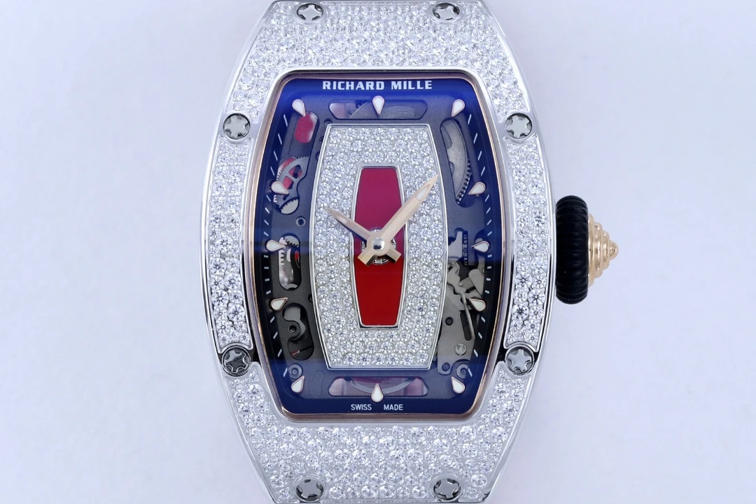 ĐỒNG HỒ NỮ RICHARD MILLE RM07-01 REPLICA CAO CẤP ĐÍNH ĐÁ MẶT ĐỎ ZF FACTORY 36MM (9) DONG HO NU RICHARD MILLE RM07 01 REPLICA CAO CAP DINH DA MAT DO ZF FACTORY 36MM 9