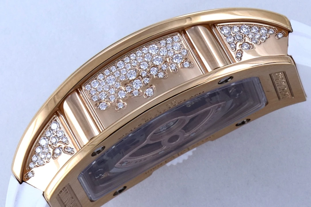ĐỒNG HỒ NỮ RICHARD MILLE RM07-01 REPLICA CAO CẤP ĐÍNH ĐÁ MẶT TRẮNG MẠ VÀNG HỒNG ZF FACTORY 36MM (4) DONG HO NU RICHARD MILLE RM07 01 REPLICA CAO CAP DINH DA MAT TRANG MA VANG HONG ZF FACTORY 36MM 4
