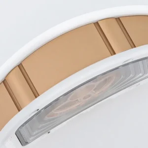 RICHARD MILLE RM07-01 KNOCK OFF WATCHES WHITE CERAMIC CASE ROSE GOLD PLATE RHINESTONE DIAL ZF FACTORY 31.5MM x 12MM 5 DONG HO NU RICHARD MILLE RM07 01 REPLICA VO GOM TRANG MAT SO DEN DINH DA ZF FACTORY 31.5MM x 12MM 5