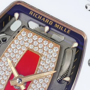 RICHARD MILLE RM07-01 GOOD IMITATION WATCHES RED RHINESTONE DIAL WHITE CERAMIC CASE ZF FACTORY 31.5MM x 12MM 3 DONG HO NU RICHARD MILLE RM07 01 REPLICA VO GOM TRANG MAT SO DO DINH DA ZF FACTORY 31.5MM x 12MM 7