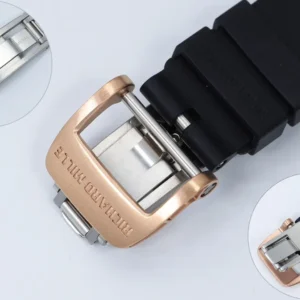 RICHARD MILLE RM07-01 LUXURY FAKE WATCHES BLACK CERAMIC CASE DIAL RHINESTONE ZF FACTORY 31.5MM x 12MM 8 DONG HO NU RICHARD MILLE RM07 REPLICA VO GOM DEN MAT SO DEN DINH DA ZF FACTORY 31.5MM x 12MM 2