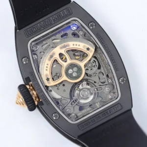 RICHARD MILLE RM07-01 LUXURY FAKE WATCHES BLACK CERAMIC CASE DIAL RHINESTONE ZF FACTORY 31.5MM x 12MM 7 DONG HO NU RICHARD MILLE RM07 REPLICA VO GOM DEN MAT SO DEN DINH DA ZF FACTORY 31.5MM x 12MM 3