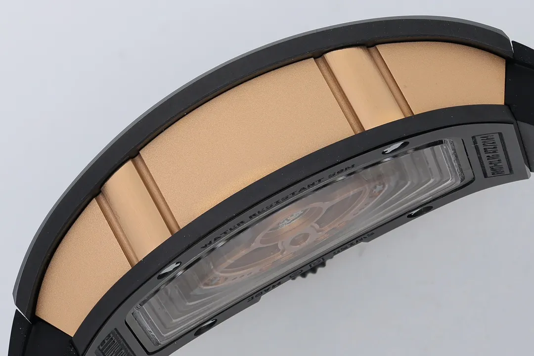 ĐỒNG HỒ NỮ RICHARD MILLE RM07 REPLICA VỎ GỐM ĐEN MẶT SỐ ĐEN ĐÍNH ĐÁ ZF FACTORY 31.5MM x 12MM (5) DONG HO NU RICHARD MILLE RM07 REPLICA VO GOM DEN MAT SO DEN DINH DA ZF FACTORY 31.5MM x 12MM 5