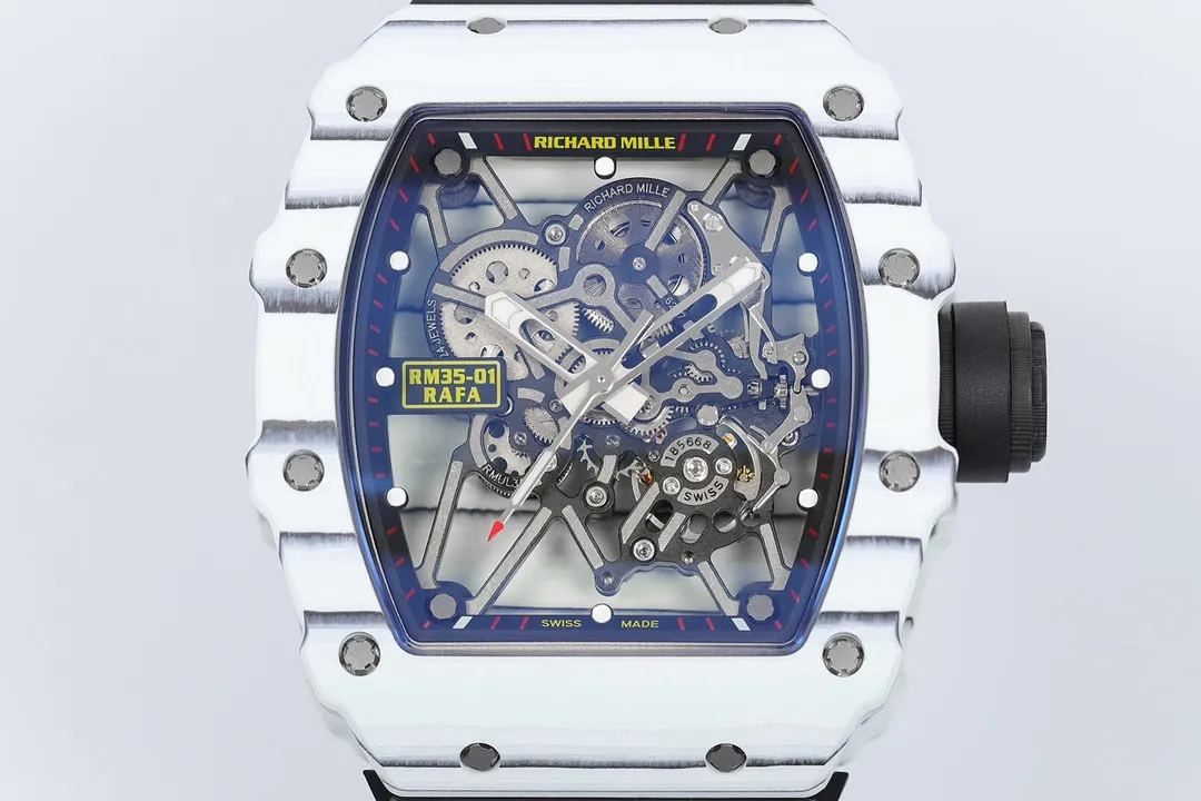 ĐỒNG HỒ RICHARD MILLE 35-01 REPLICA 11 VỎ CARBON TRẮNG MẶT SKELETON AUTOMATIC ZF FACTORY 49.9mm x 43mm (8) DONG HO RICHARD MILLE 35 01 REPLICA 11 VO CARBON TRANG MAT SKELETON AUTOMATIC ZF FACTORY 49.9mm x 43mm 8