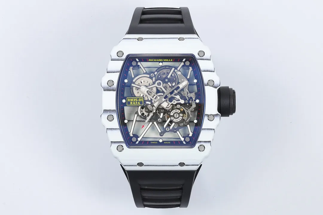 ĐỒNG HỒ RICHARD MILLE 35-01 REPLICA 11 VỎ CARBON TRẮNG MẶT SKELETON AUTOMATIC ZF FACTORY 49.9mm x 43mm (9) DONG HO RICHARD MILLE 35 01 REPLICA 11 VO CARBON TRANG MAT SKELETON AUTOMATIC ZF FACTORY 49.9mm x 43mm 9