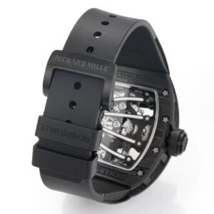 RICHARD MILLE RM59-01 LUXURY REPLICA WATCHES ALL BLACK CARBON CASE TOURBILLON 43x50MM 8 DONG HO RICHARD MILLE RM59 01 CHE TAC VO CARBON DEN MAT SO MAU DEN TOURBILLON 43x50MM 2